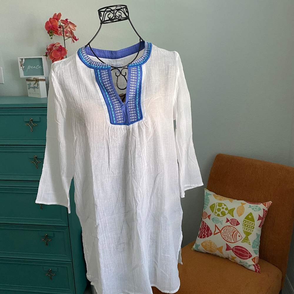 NWOT Sigrid Olsen Coverup with Embroidery Sz L